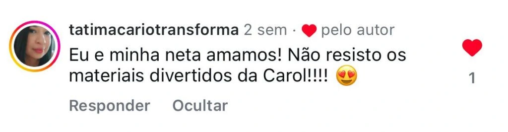 Depoimento original de cliente 1